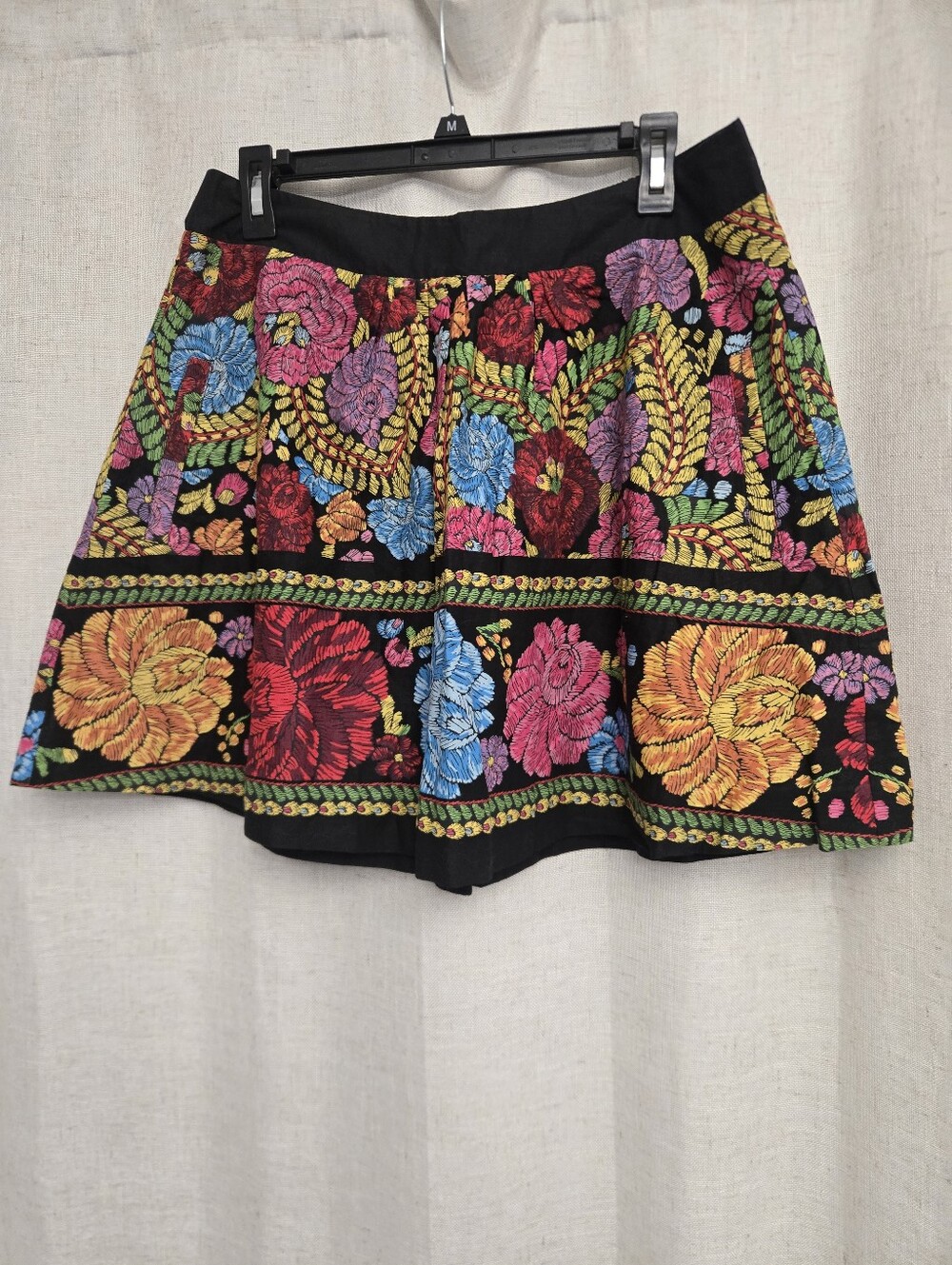 Anthropologie Edme & Esyllte Floral Pleated Mini Skirt M